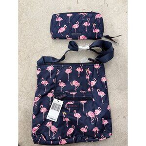 Vera Bradley Lighten Up Hipster Crossbody Bag, Flamingo Fiesta & WALLET NWTS!!